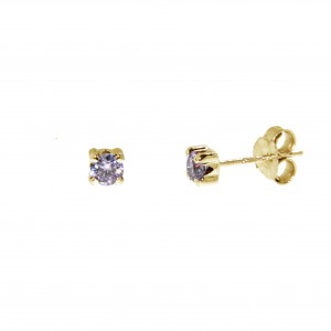 Gold earrings 10kt, 06-3BO